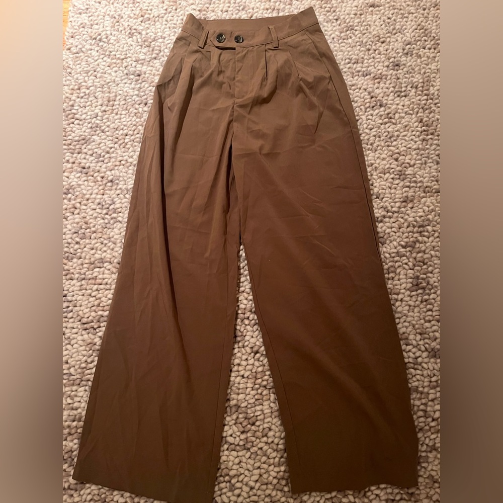 Brown Wide Leg Pants